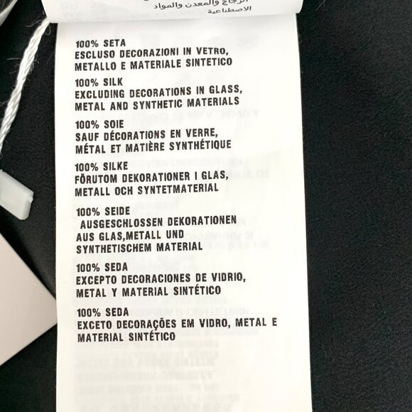 Miu Miu Black silk puff short-sleeve button-up shirt - Picture 8 of 9